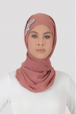 KEMBOJA INSTANT SHAWL - INDIAN RED